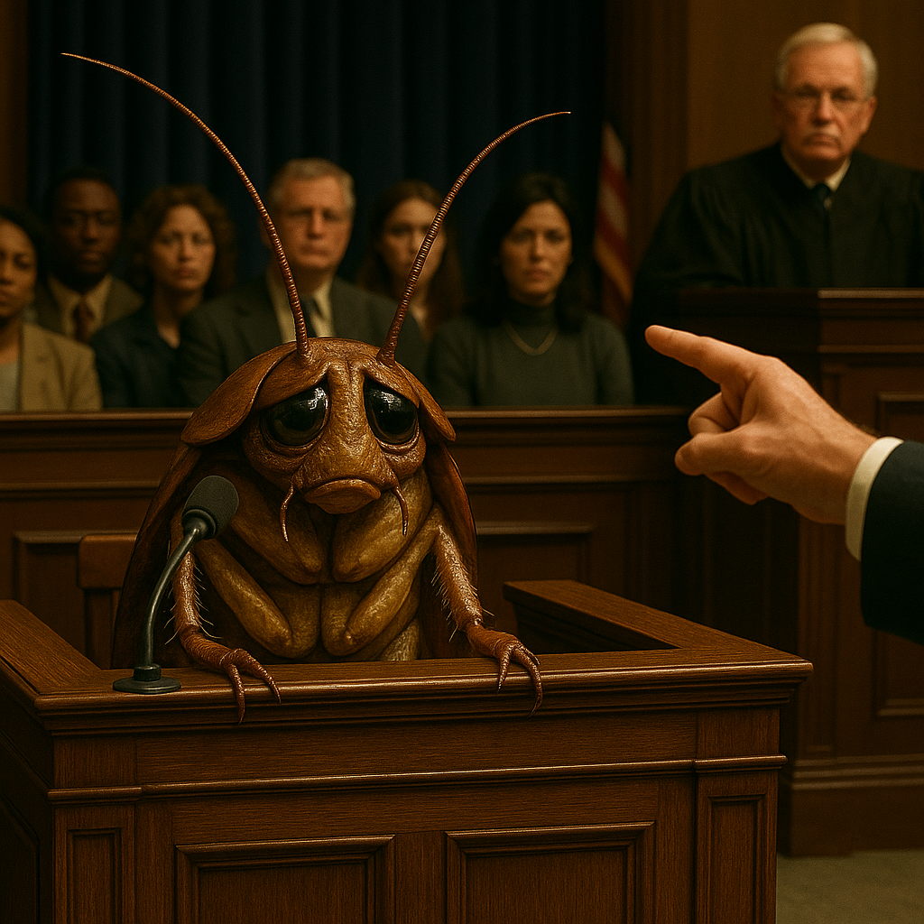 Cockroach on trial